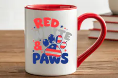 Red White & Paws SVG | Patriotic Dog SVG PNG Product Image 5