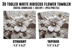 Tooled Leather Floral Tumbler Wrap, 3d Floral Tumbler Wrap Product Image 3