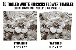 Tooled Leather Floral Tumbler Wrap, 3d Floral Tumbler Wrap Product Image 3