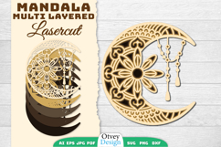 Mandala Moon Layered Lasercut BUNDLES Product Image 6
