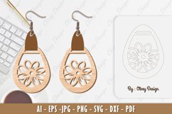 Flowers Earrings Laser Cut Product Image 1