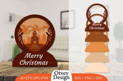Christmas Santa Sleigh 3D Lasercut Product Image 1