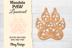 Paw Mandala Lasercut Product Image 1