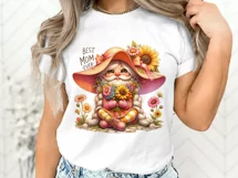 Best Mom Ever Gnome png, Mother's Day spring floral gnome Product Image 3