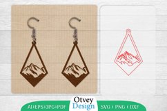 Earrings Mountain Lasercut Product Image 1