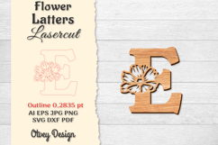 Flower Letters Alphabet Laser Cut File BUNDLES Product Image 6