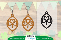 St Patrick&#039;s Day Earrings LaserCut File BUNDLE Product Image 6