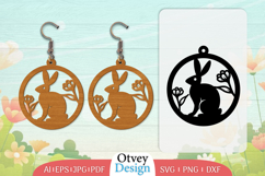 Earring Rabbit Lasercut | Happy Easter Lasercut Product Image 1