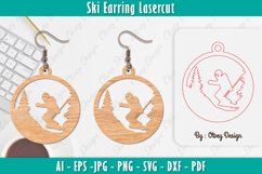 Ski Scene Earrings Lasercut Product Image 1