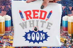 Red White &amp; Boom Patriotic SVG | 4th Of July Sublimation PNG Product Image 6