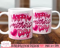 Happy mothers day mug wrap sublimation PNG | 15oz 11oz mugs Product Image 2