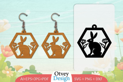 Earring Rabbit Lasercut | Happy Easter Lasercut BUNDLES 12 Product Image 6