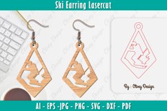 Ski Scene Earrings Lasercut Product Image 1
