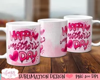 Happy mothers day mug wrap sublimation PNG | 15oz 11oz mugs Product Image 3