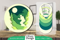 Ski 3D Layered Lasercut Product Image 1