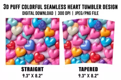 3d Puff Heart Tumbler Wrap, 3d puff tumbler wrap Product Image 3