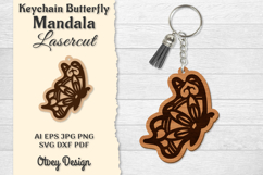 Keychain Butterfly Mandala Lasercut BUNDLES Product Image 6