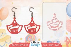 Earrings Valentine Lasercut, Earring Birthday Lasercut Product Image 6