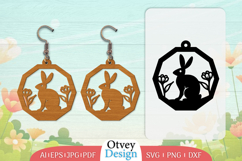 Earring Rabbit Lasercut | Happy Easter Lasercut Product Image 1