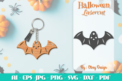 Halloween Keychain Lasercut | Halloween Jewelry Template Product Image 7