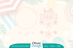Summer Welcome Sign Lasercut | Summer Round Door Hanger Product Image 2