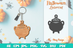 Halloween Keychain Lasercut | Halloween Jewelry Template Product Image 1