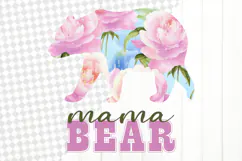 Mama Bear Peony PNG. Mother Day PNG. Mama Flower Product Image 2
