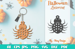 Halloween Keychain Lasercut | Halloween Jewelry Template Product Image 1
