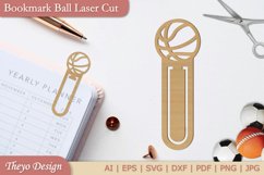 8 Design Ball Sports Bookmark Papercut Bundle | Bookmark Svg Product Image 4