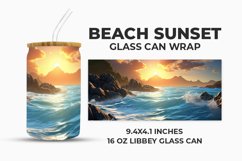 Beach Sunset Glass Can Wrap Product Image 1
