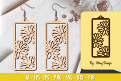 Flowers Earrings Laser Cut Product Image 1