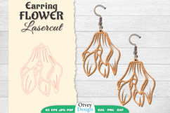 Flowers Earring Laser Cut Product Image 1