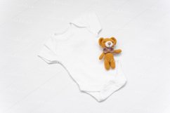 White Baby babysuit mockup JPG 300 dpi, kids mockup Product Image 1