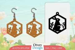 Earring Rabbit Lasercut | Happy Easter Lasercut Product Image 1