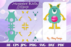 Monster Kids Lollipop Holders | Halloween Lollipop Product Image 1