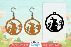 Earring Rabbit Lasercut | Happy Easter Lasercut BUNDLES 12 Product Image 7