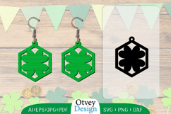 St Patrick&#039;s Day Earrings LaserCut File Product Image 1