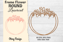 Frame Flower Round Lasercut BUNDLES Product Image 2