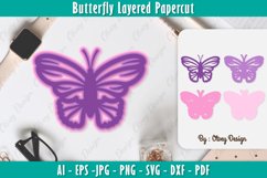 Butterfly Layered Papercut SVG Product Image 1