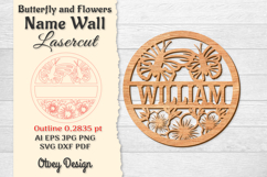 Flower 3DButterfly and Flowers Name Wall Art Sign BUNDLES Product Image 7
