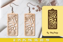 Flowers Earrings Laser Cut Product Image 1