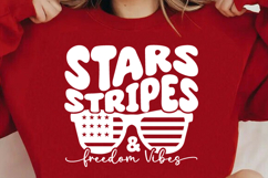 Stars Stripes Freedom Vibes SVG | 4th Of July SVG Cutfile Product Image 6