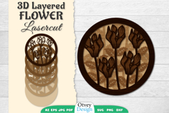 Flower 3D layered Lasercut Product Image 1