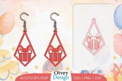 Earrings Valentine Lasercut, Earring Birthday Lasercut Product Image 7