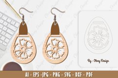 Flowers Earrings Laser Cut Product Image 1