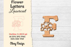 Flower Letters Alphabet Laser Cut File BUNDLES Product Image 7