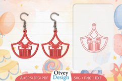 Earrings Valentine Lasercut, Earring Birthday Lasercut Product Image 1