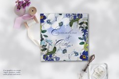 Watercolor Purple &amp; White Orchid Clipart Huge Set Product Image 12