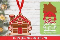 Gingerbread House Papercut SVG Product Image 1