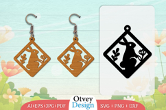 Earring Rabbit Lasercut | Happy Easter Lasercut BUNDLES 12 Product Image 7